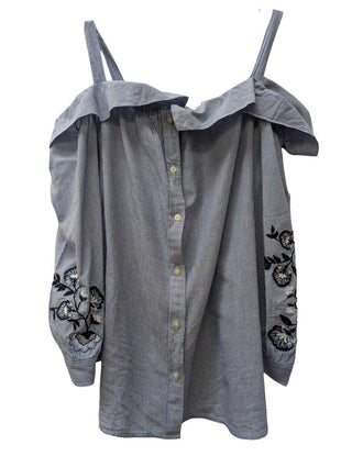 Striped Tank Button Front