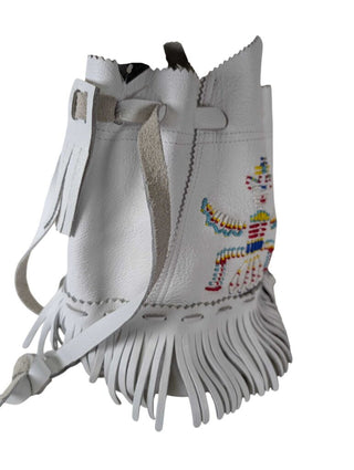 Beaded Leather Drawstring