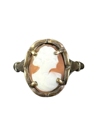 Vintage Sterling Cameo Ring