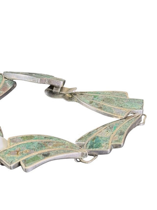 Sterling Taxco Inlay Bracelet