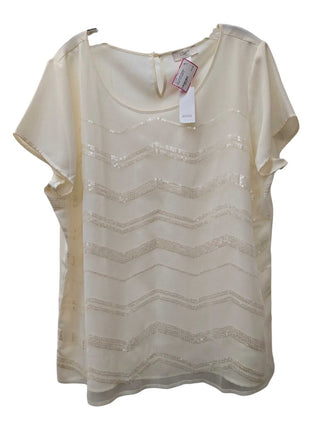 NWT Beaded Striped Top