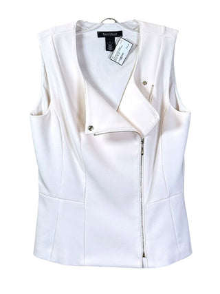 Zip Front Sleeveless Blouse