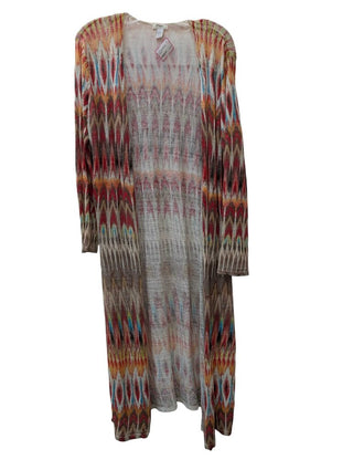 Long Sleeve Duster Boho Print