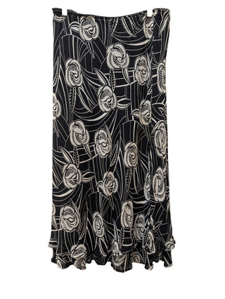 Midi Length Lined Abstact Floral Print