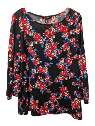 Long Bell Sleeve Floral Print Blouse