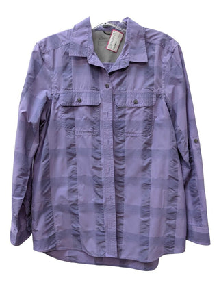 Athletic Long Sleeve Plaid Button Up