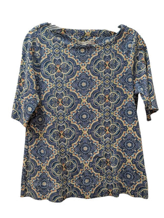 Short Sleeve Geometric Paisley Print