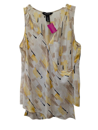 Wrap Front Silk Print Blouse