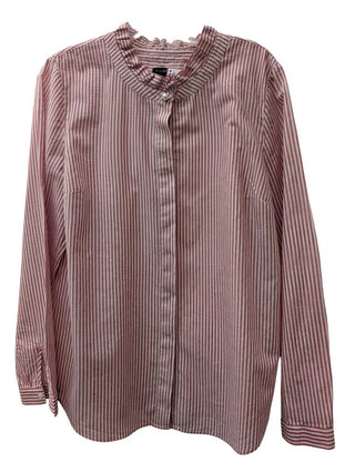 Long Sleeve Striped Button Down Pearl