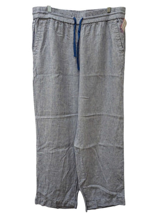 Wide Leg Striped Linen Pants