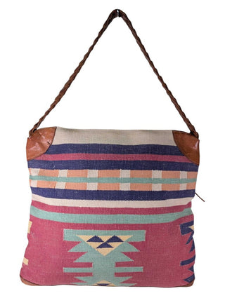 Aztec Leather Strap Tote