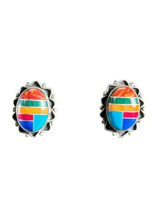 Sterling Inlay Earrings