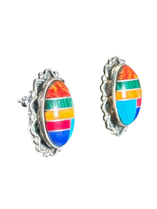 Sterling Inlay Earrings