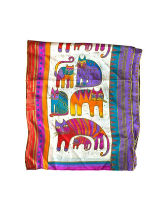Vintage silk Laurel Burch cats