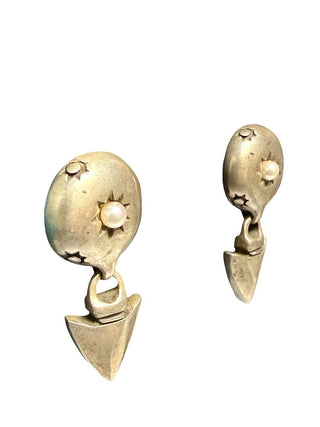 Sterling Pearl Earrings