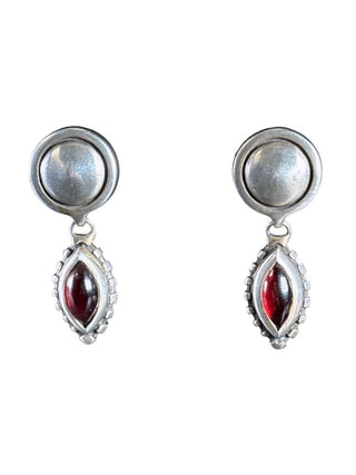 Sterling Garnet Earrings