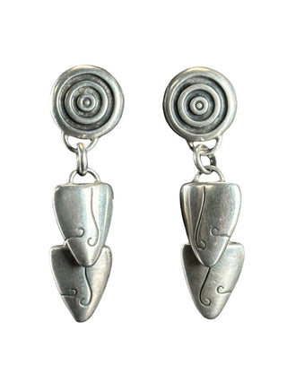 Sterling Dangle Earrings Clip On