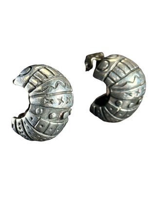 Sterling Hoop Earrings Clip On