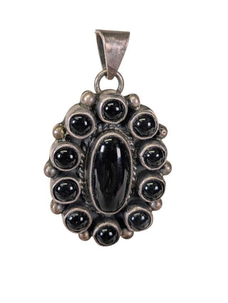 SS Onyx Cluster Pendant