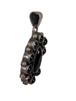 SS Onyx Cluster Pendant