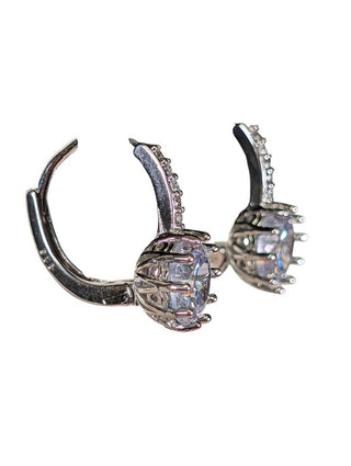 SS CZ Hoop Earrings