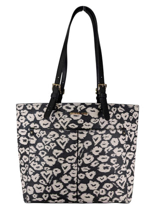 Coated Canvas Leopard Tote