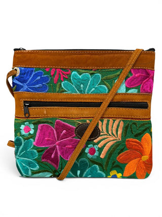 Handmade Guatemala Floral Embroidered Crossbody
