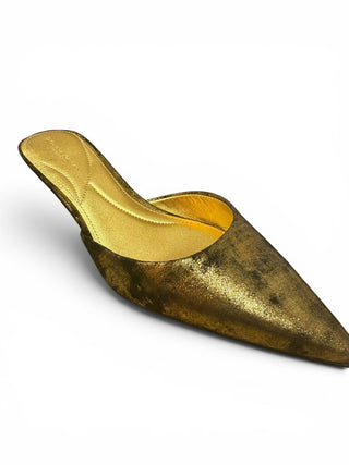 Peccola Pointed Toe Kitten Heel Mule