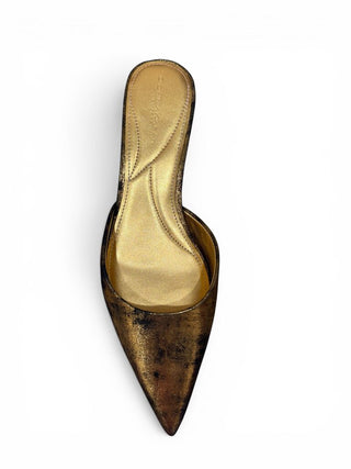 Peccola Pointed Toe Kitten Heel Mule