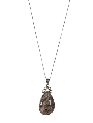 SS Agatized Corral Necklace