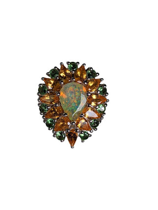 SS Opal Stone Ring
