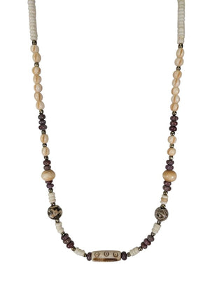 Beaded Stone Necklace Set (handmade)