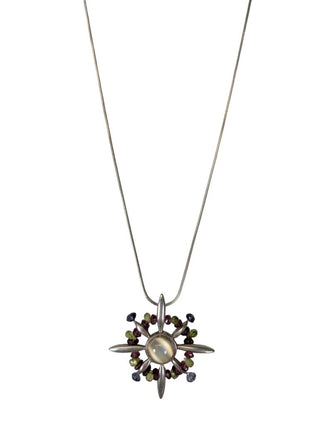 SS Stone Pendant Necklace
