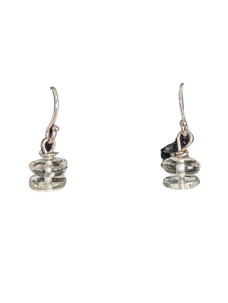 SS Pearl Pendant Necklace Earrings Set