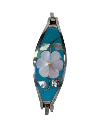 Not SS Inlay Flower Bracelet