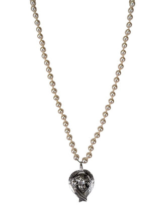 SS Angel Pendant on Faux Pearl Necklace