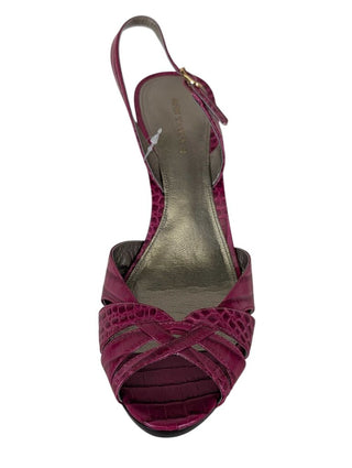 NWOT Strappy Slingback Croc Embossed