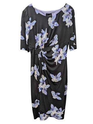 Short Sleeve Ruched Side Floral Dress