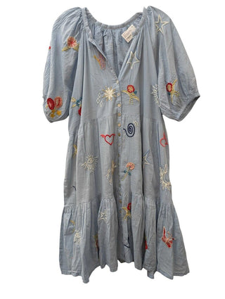 Short Sleeve Embroidered Items Button Up