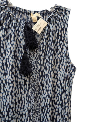Sleeveless Keyhole Neck w/ Tassel Abstract