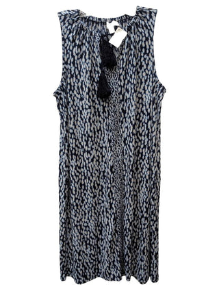 Sleeveless Keyhole Neck w/ Tassel Abstract