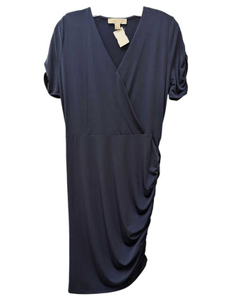 Short Sleeve V Neck Side Ruched