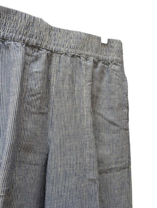 Linen Pinstripe Wide Leg Pants