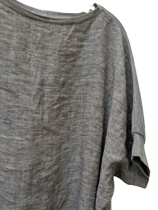 Short Sleeve Duel Fabric Maxi Dress