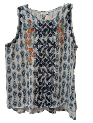 Embroidered & Paisley Geometric Print