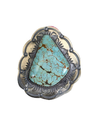 SS Turq Triangle Ring