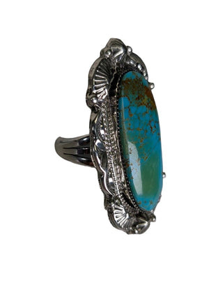 SS Turq Elongated Ring