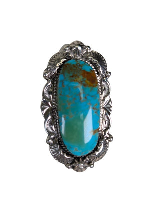 SS Turq Elongated Ring