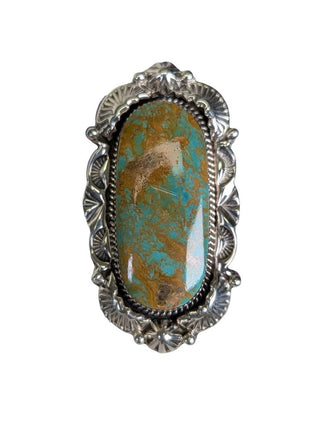 SS Turq Elongated Ring