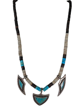 SS Turquoise Heishi Choker